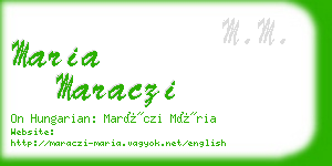 maria maraczi business card